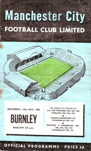 Manchester City v Burnley 1956/57